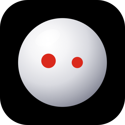 The Zuger connector icon: the white ball with two red eyes on a black rounded square